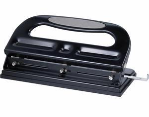 Business Source 3-Hole Punch Heavy-Duty Adjustable 9/32" 40 Sht Cap BK 62897
