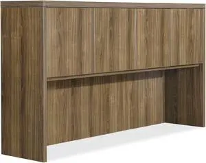 Lorell Top 1-1/2" Hutch w/Drs 15"x66"x37" Walnut 34321 Lorell Top 1-1/2" Hutch w/Drs 15"x66"x37" Walnut 34321