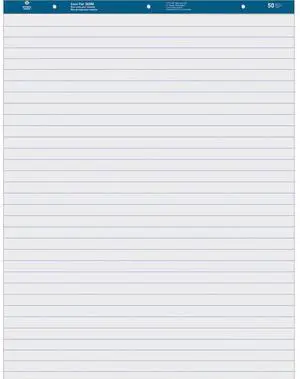 Business Source Easel Pad Ruled 50 Sheets 27"x34" 4/CT White 36586