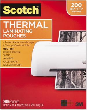 Scotch Thermal Laminator Value Pack 9" W with 20 Letter Size Pouches TL902VP