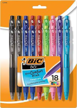 BIC BU3 Retractable Ball Pen Fashion 18 Pk WX7ST272-AST