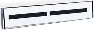 Azar Displays Acrylic Wall Mount Nameplate Sign Holder with Magnetic Tape 10/Pack 129920