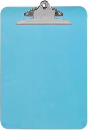 UNIVERSAL Plastic Clipboard with High Capacity Clip 1" Capacity Holds 8 1/2 x 12 Blue 40307