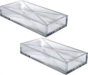 Azar 4-Compartment Plastic Storage Clear 2/Box (556353)