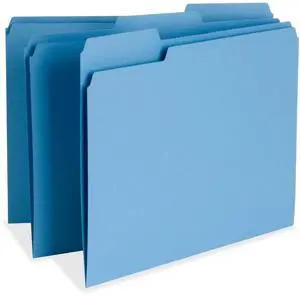 Business Source File Folder 1-Ply 1/3 Cut Assorted Tabs Letter 100/BX BE 65779