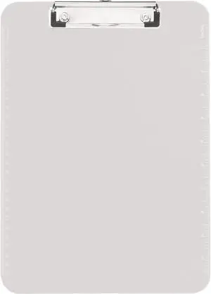 Business Source Clipboard Plastic w/Flat Clip 9"x12" Clear 01869