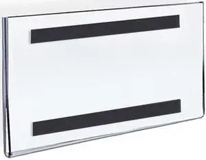 Azar Displays Acrylic Horizontal Wall Mount Sign Holder 5 x 7-inch 10/Pack 129928