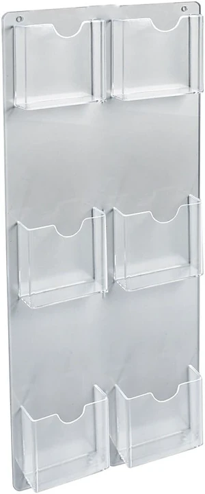 Azar Six Pocket Wall Mount Brochure Holder (Vertical) (252067) Azar Six Pocket Wall Mount Brochure Holder (Vertical) (252067)