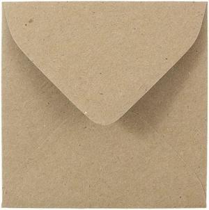 JAM Paper 3.125x3.125 Square Recycled Invitation Envelopes Kraft Paper Bag