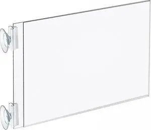 Azar Two Sided Acrylic Sign Holder with Suction Cup Grippers (106689)