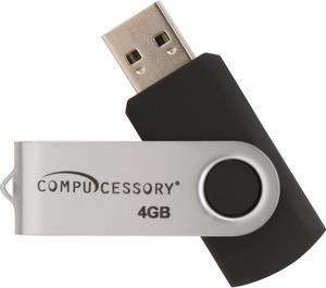 Compucessory 4GB Password Protected USB Flash Drive, Black / Aluminum 26465