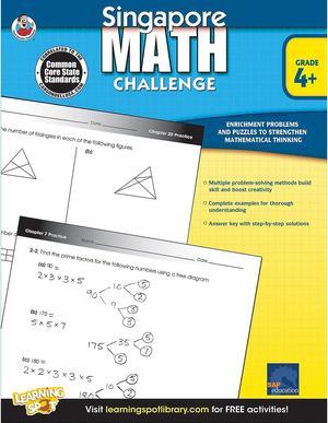 CARSONDELLOSA Frank Schaffer Singapore Math Challenge Workbook Grades 4  6