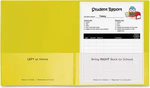 C-Line Classroom Connector Folders 9"x11-3/4" 25/BX Yellow 32006