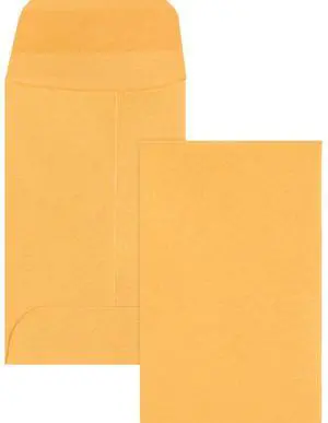 Business Source Coin Envelopes No.1 24lb. 500/BX 2-1/4"x3-1/2" Kraft 04440