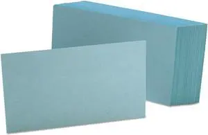 Oxford Unruled Index Cards 3 x 5 Blue 100/Pack 7320BLU