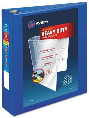 Avery Heavy-Duty View Binder w/Locking EZD Rings 2" Cap Pacific Blue 79778