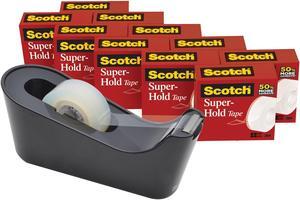 3M Tape Pack w/Dispr Extra Adhesive 3/4"x1000" 10 Rolls/PK CL 700K10C18BLK