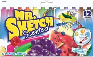Mr. Sketch Scented Watercolor Marker Chisel Tip 12 Colors 12/Set 1905069