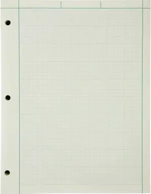 TOPS Engineer Pads Ruled 5x5 Sq/Inch 200 Shts/Pad 8-1/2"x11" GN 22144