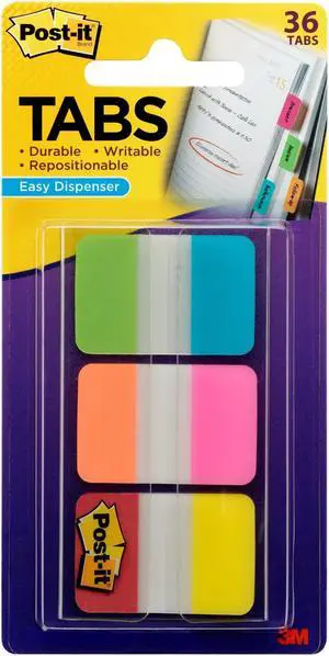 Post-it Tabs Poly Self-stick 1" 36/PK Alternating Colors 686ALOPRYT - OEM Post-it Tabs Poly Self-stick 1" 36/PK Alternating Colors 686ALOPRYT - OEM