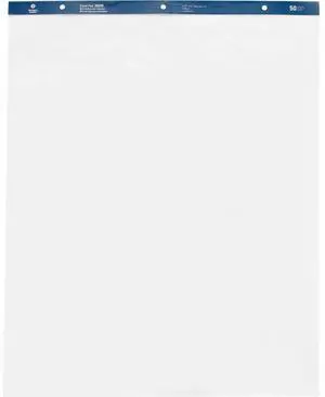 Business Source Standard Easel Pads Plain 27"x34" 50 Sheets 4/CT White 38205