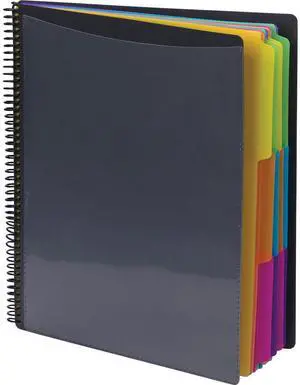 Smead Project Organizer Poly 24-pocket 1/3-cut 10"x12" Gray/MI 89206