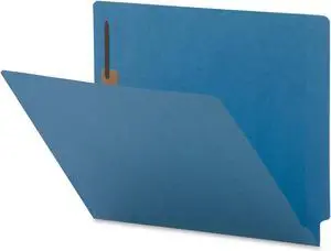 Sparco Fastener Folders 2-Ply End Tab 2 Fastener Letter 50/BX Blue SP17242