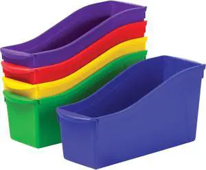 Storex Interlocking Book Bins 4 3/4 x 12 5/8 x 7 5 Color Set Plastic 70105U06C