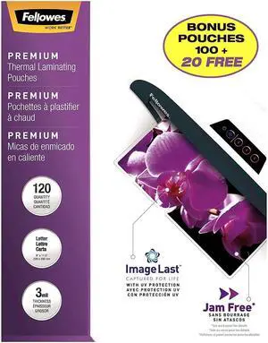 Fellowes ImageLast Premium Thermal Pouches Letter 120/Pack (5228901) 1530746