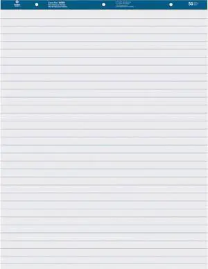 Business Source Easel Pad Ruled 50 Sheets 27"x34" 2/CT White 38590
