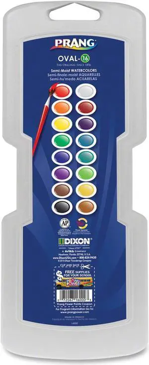 Prang Professional Watercolors 16 Assorted Colors 16000