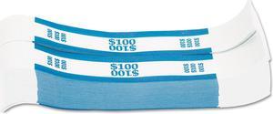 Coin-Tainer Currency Straps Blue $100 in Dollar Bills 1000 Bands/Pack 400100