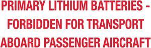 Tape Logic Labels "Primary Lithium Batteries" 2" x 4" Red/White 500/Roll DL1375