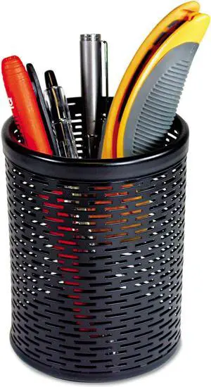Artistic Urban Collection Punched Metal Pencil Cup 3 1/2 x 4 1/2 Black ART20005