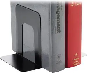 Business Source Bookend Supports Standard 4-3/4"x5-1/4"x5" Black 42550