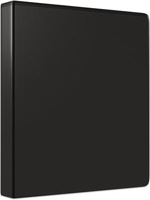 Staples 1" Simply View Binders with Round Rings Black 12/Pack 23733/21685