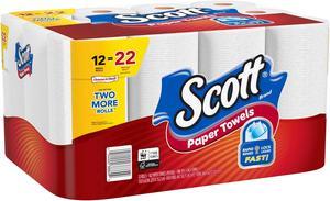 Scott Paper Towels 1-Ply 19-1/5"Wx14-2/5"Lx11"H 12/PK White 38869