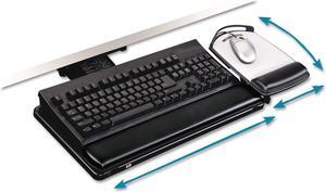3M Knob Adjust Keyboard Tray With Highly Adjustable Platform Black AKT80LE
