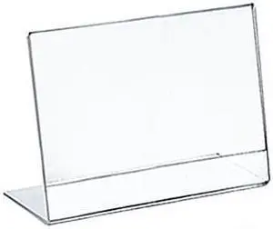 Azar Displays L Shaped Acrylic Sign HLR 10/Pack 112728