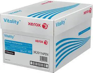 Xerox Vitality 8.5" x 11" Premium Multipurpose Paper 24 lbs. 97 Brightness 4000 Sheets/Carton (1001)