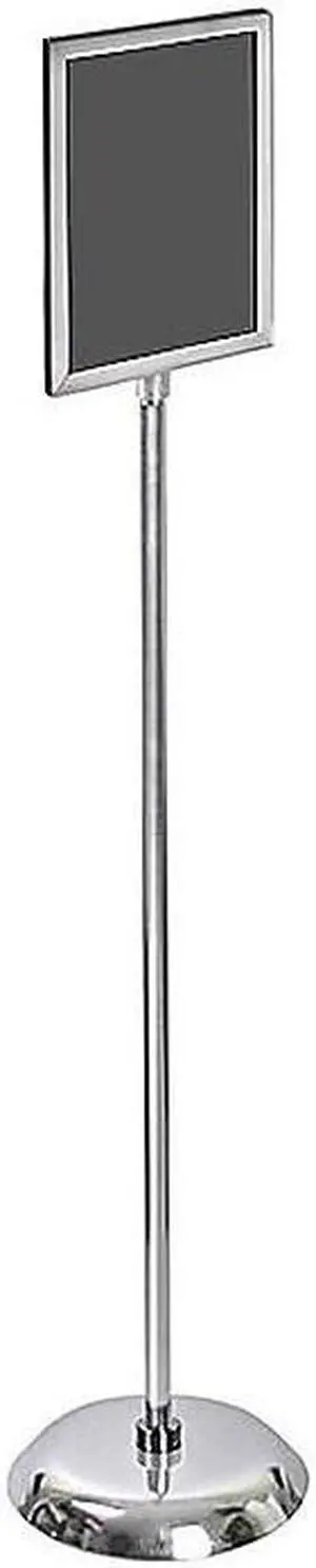 Azar Sign Holder 8.5" x 11" Silver Metal (300283)