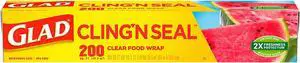Glad ClingWrap Plastic Food Wrap 200 Sq. Ft. Roll (00020) 134702