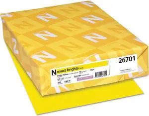 NEENAH PAPER Exact Brights Paper 8 1/2 x 11 Bright Yellow 50lb 500 Sheets 26701