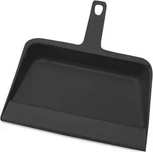 Genuine Joe Dust Pan Heavy-Duty Plastic 12" Black 02406
