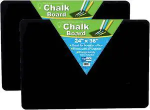 Flipside Chalk Board Frameless 24" x 36" Pack of 2 FLP10206-2