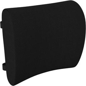 Flash Furniture Rey Lumbar Support Pillow 13.75"W x 12.25"H Rectangle Chair Cushion for Office Chairs Memory Foam (MRLC101BK)