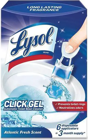 LYSOL Brand Click Gel Automatic Toilet Bowl Cleaner Ocean Fresh 6/Box 4 Boxes/Carton 89059CT