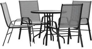 Flash Furniture Paladin Outdoor Folding Patio Sling Chair Navy 2/Pack (2TLHSC044NV)