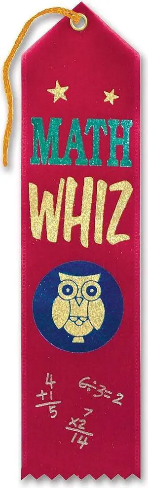 Math Whiz Award Ribbon