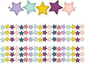 Teacher Created Resources Oh Happy Day Die-Cut Border 2.75" x 210' Stars (TCR9089-6)